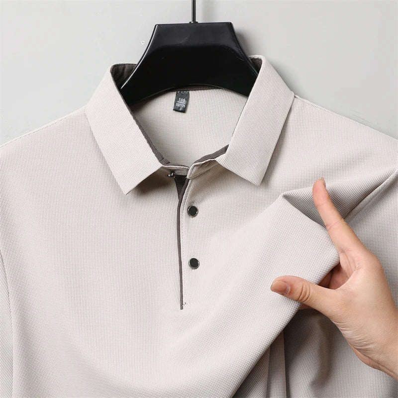 Men's Business Casual Long-Sleeved Polo