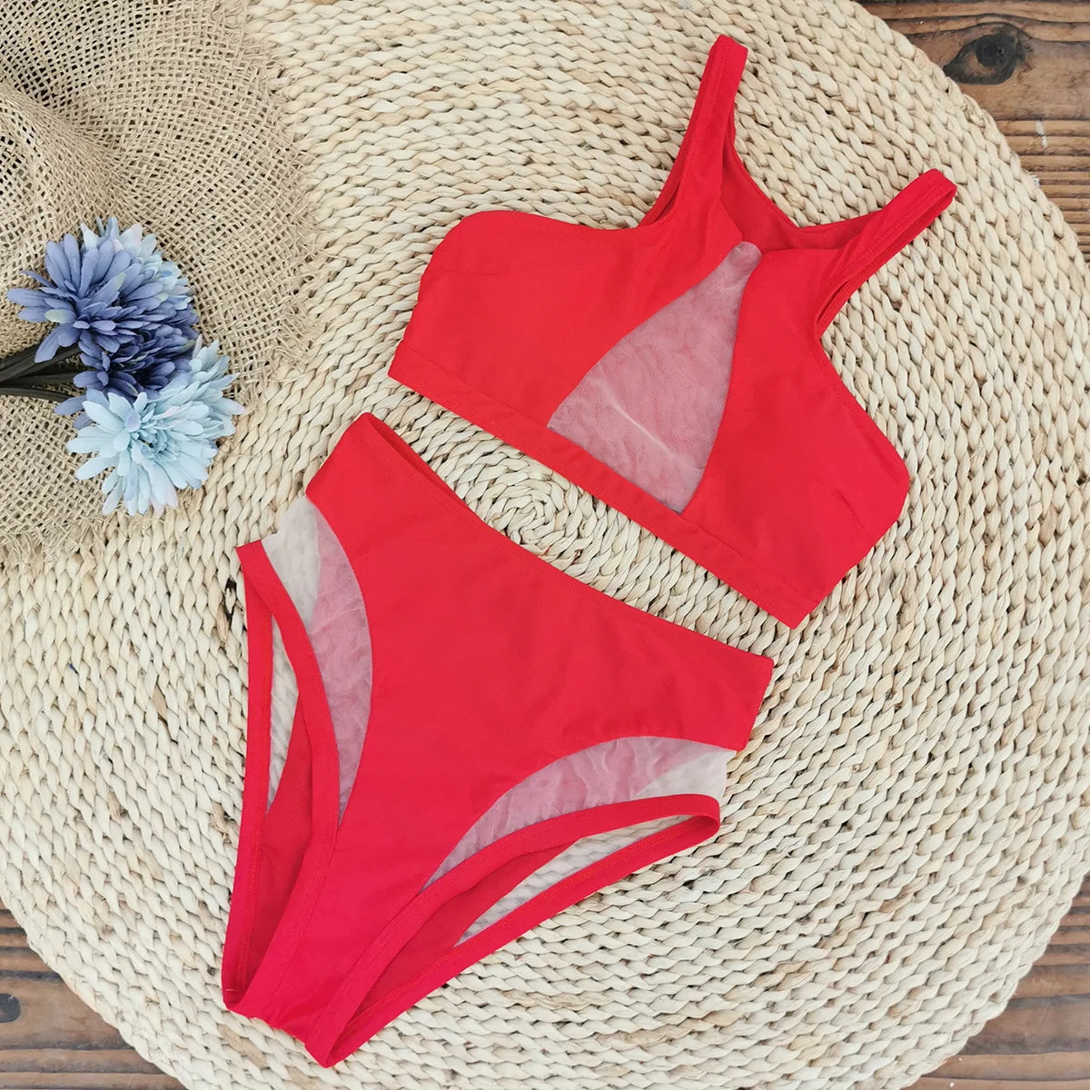"'25 High Waist" Brazilian Bikini Set