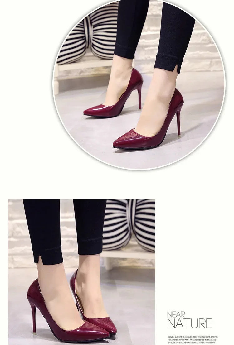 "Assorted Patent Leather" High Heel Pumps
