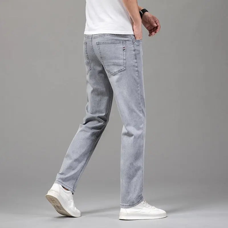 Men's Elastic Straight Leg Jeans