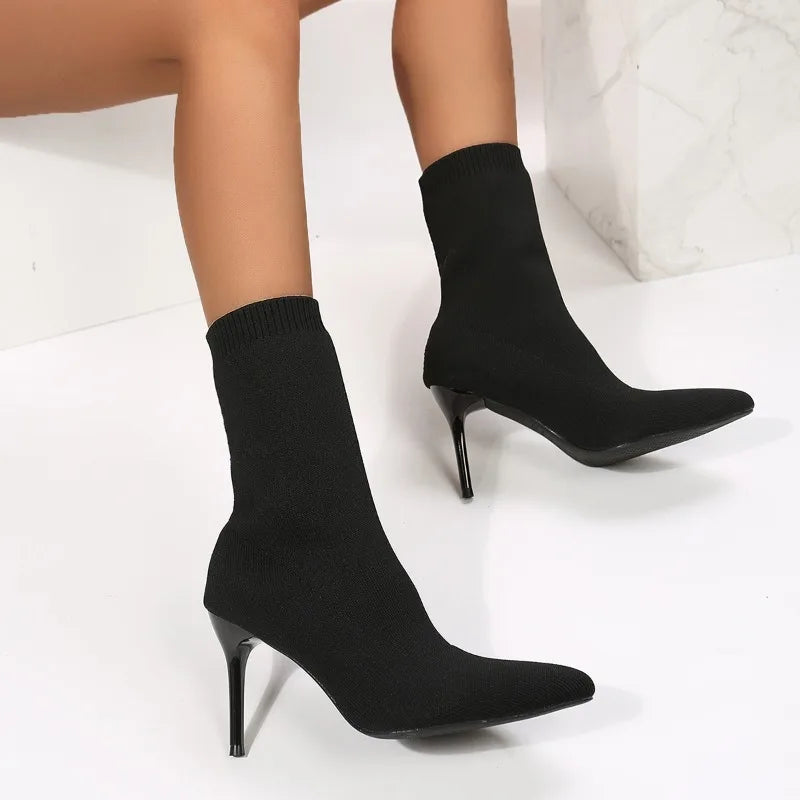 "Sexy Sock Boot" High Heels
