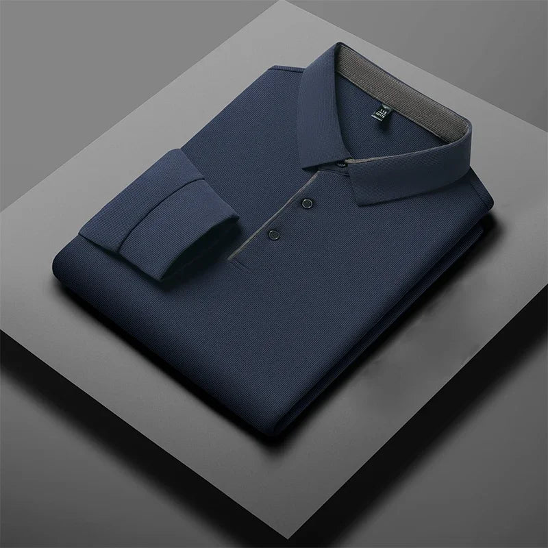 Men's Business Casual Long-Sleeved Polo