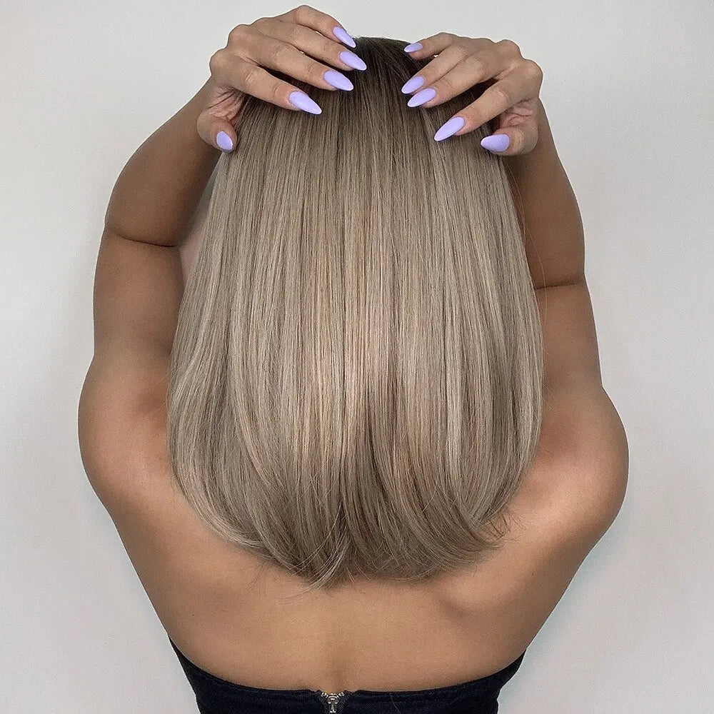"Short Straight Natural" Bob Wig