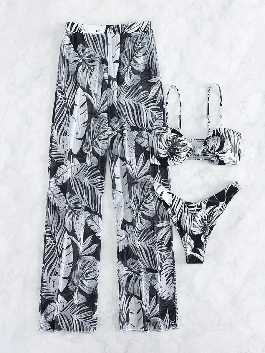 "2026 3-Piece Women's Bikini" W/ Long Pants Swimsuit