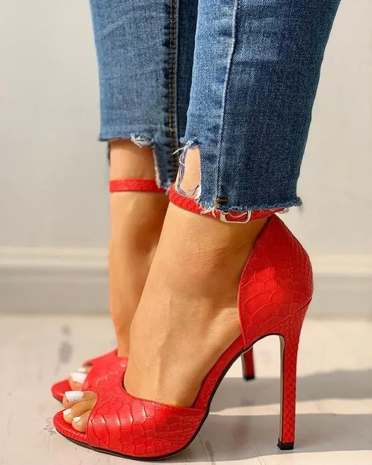 "Summer Solid Stiletto" Heel
