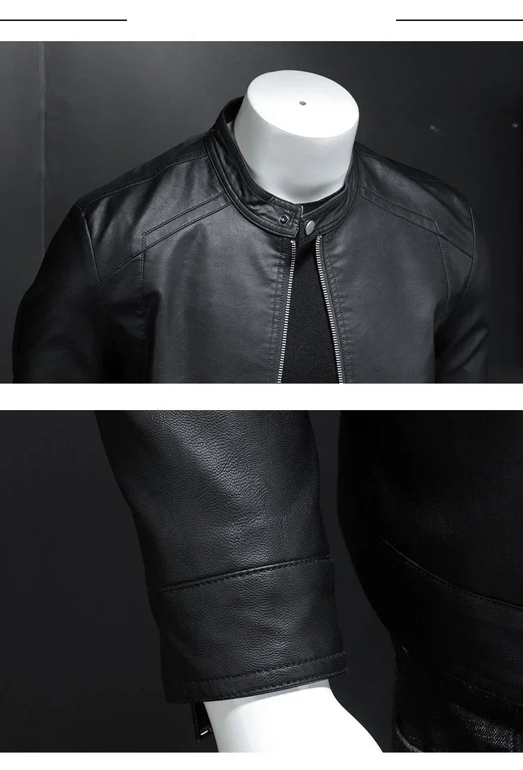 "Motorcycle Slim" Leather Jacket